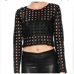 ALEXIS Frederick Long Sleeve Crop Top Sz XS